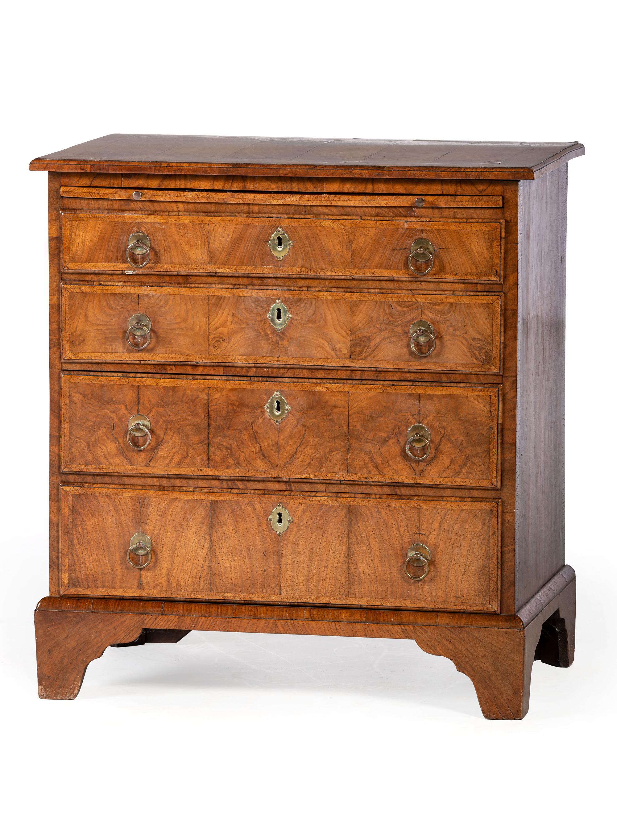 A George III Figured Walnut Bachelor's Chest