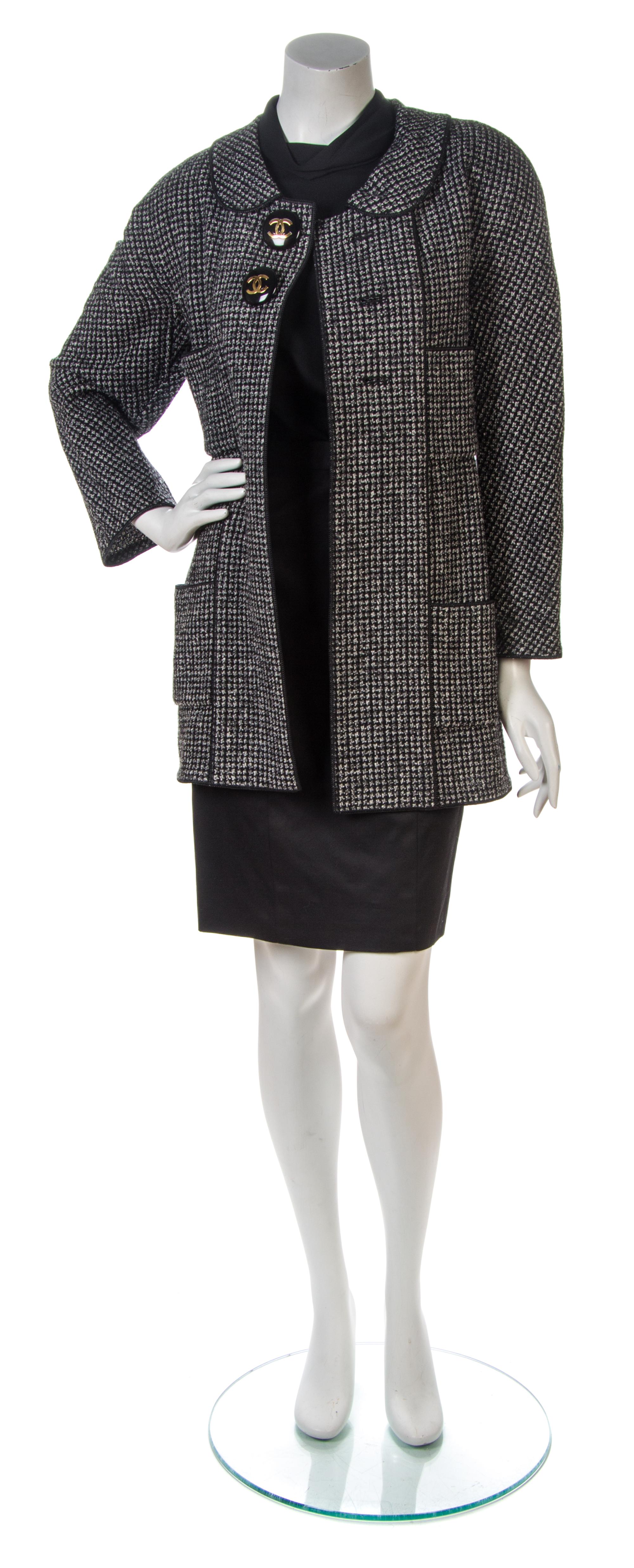 A Chanel Black and Grey Boucle Jacket,