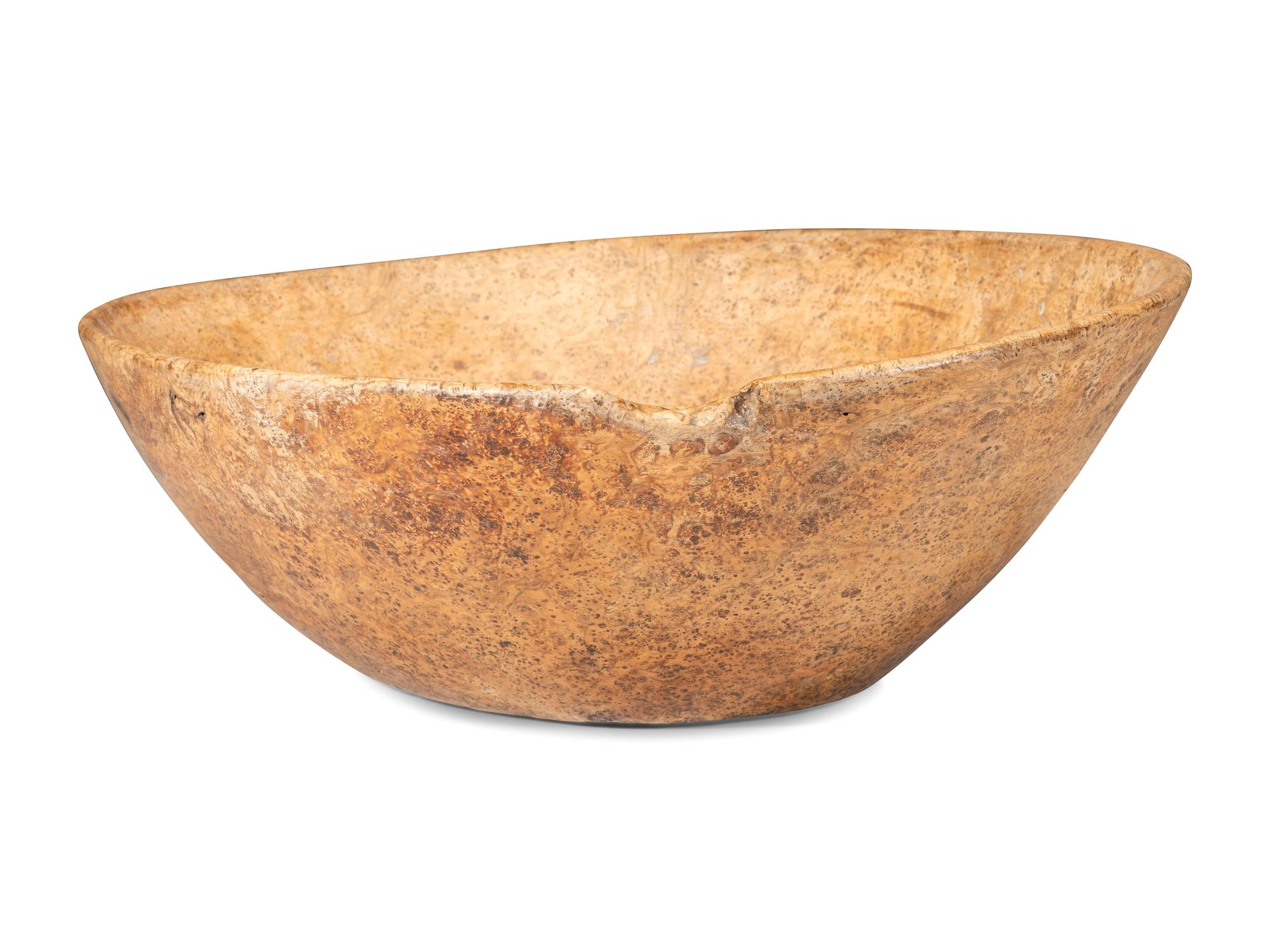 A Maple or Ash Burl Wood Bowl