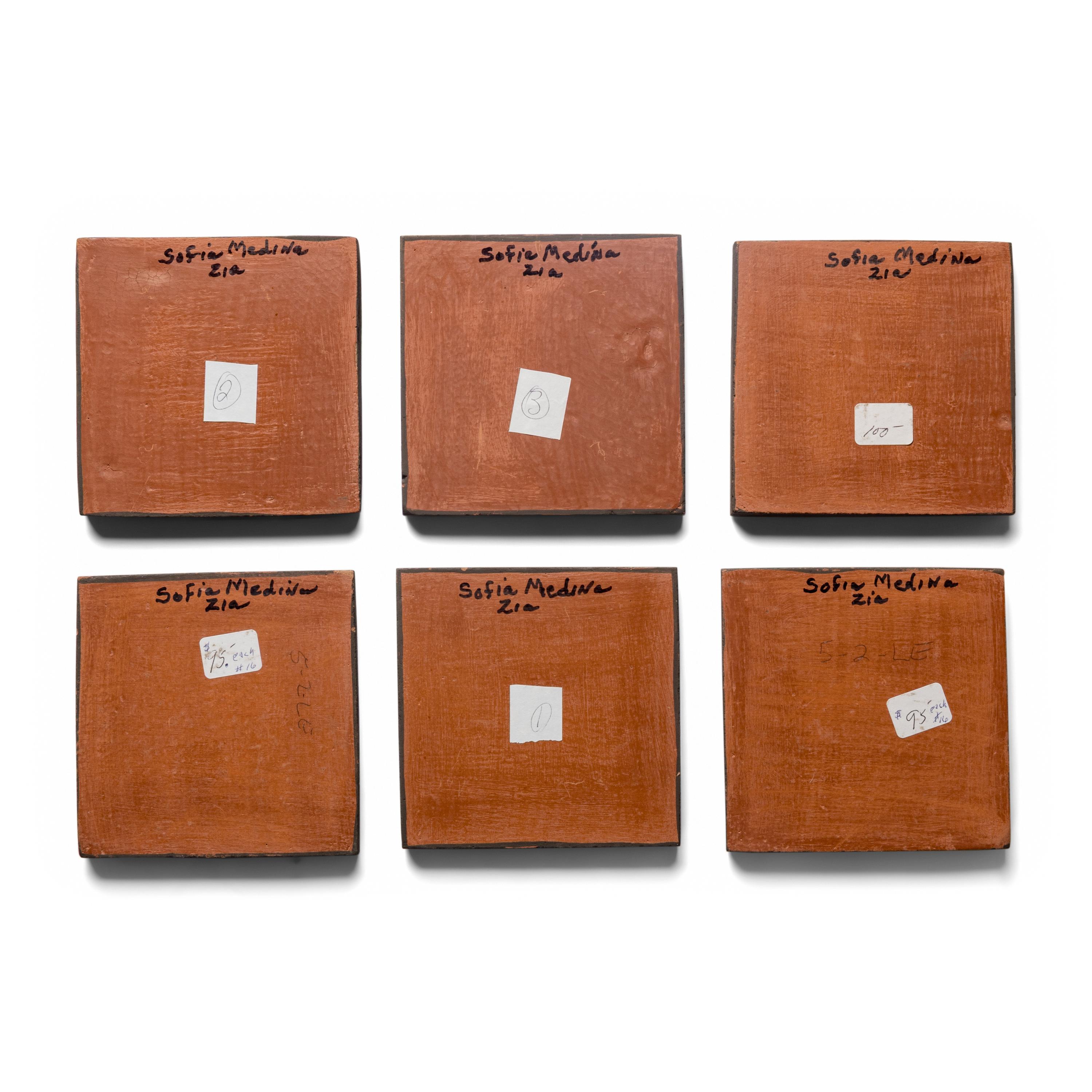 Sofia Medina (Zia, 1932-2010) — Painted Pottery Tiles