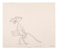 Pink Panther. Pink Panther with a box, ca 1990s.