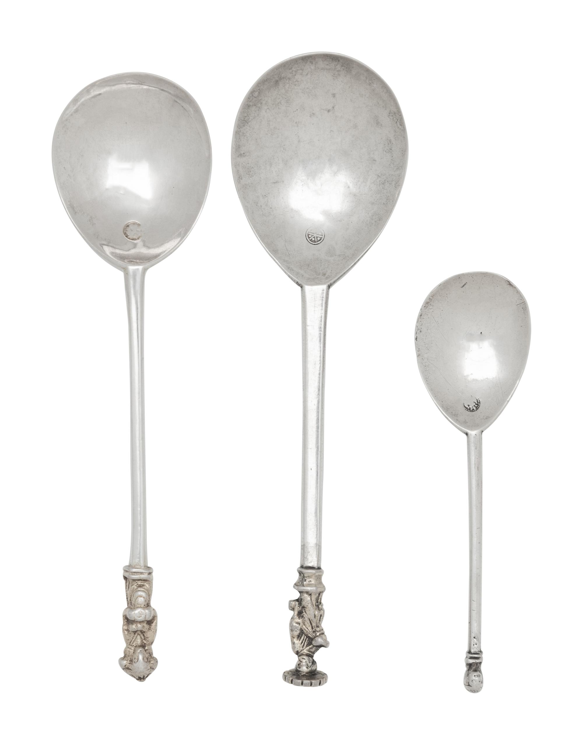 A Group of Three Silver Spoons