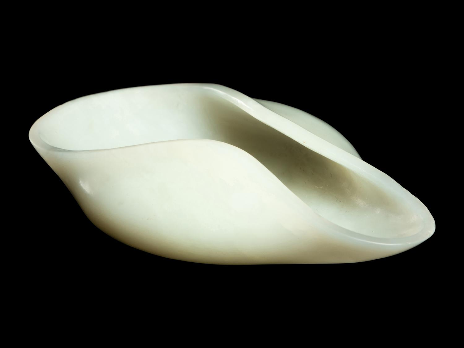 A Pale Celadon Jade 'Lotus Leaf' Water Coupe