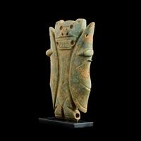 A Costa Rican Jade Bat Figure