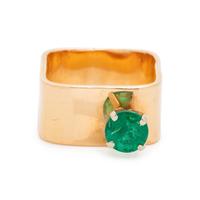 YELLOW GOLD AND EMERALD RING