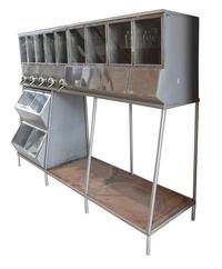 A Metal Coffee Storage Container 81" W x 24" D x 64.25" H — Italy, Circa 1950