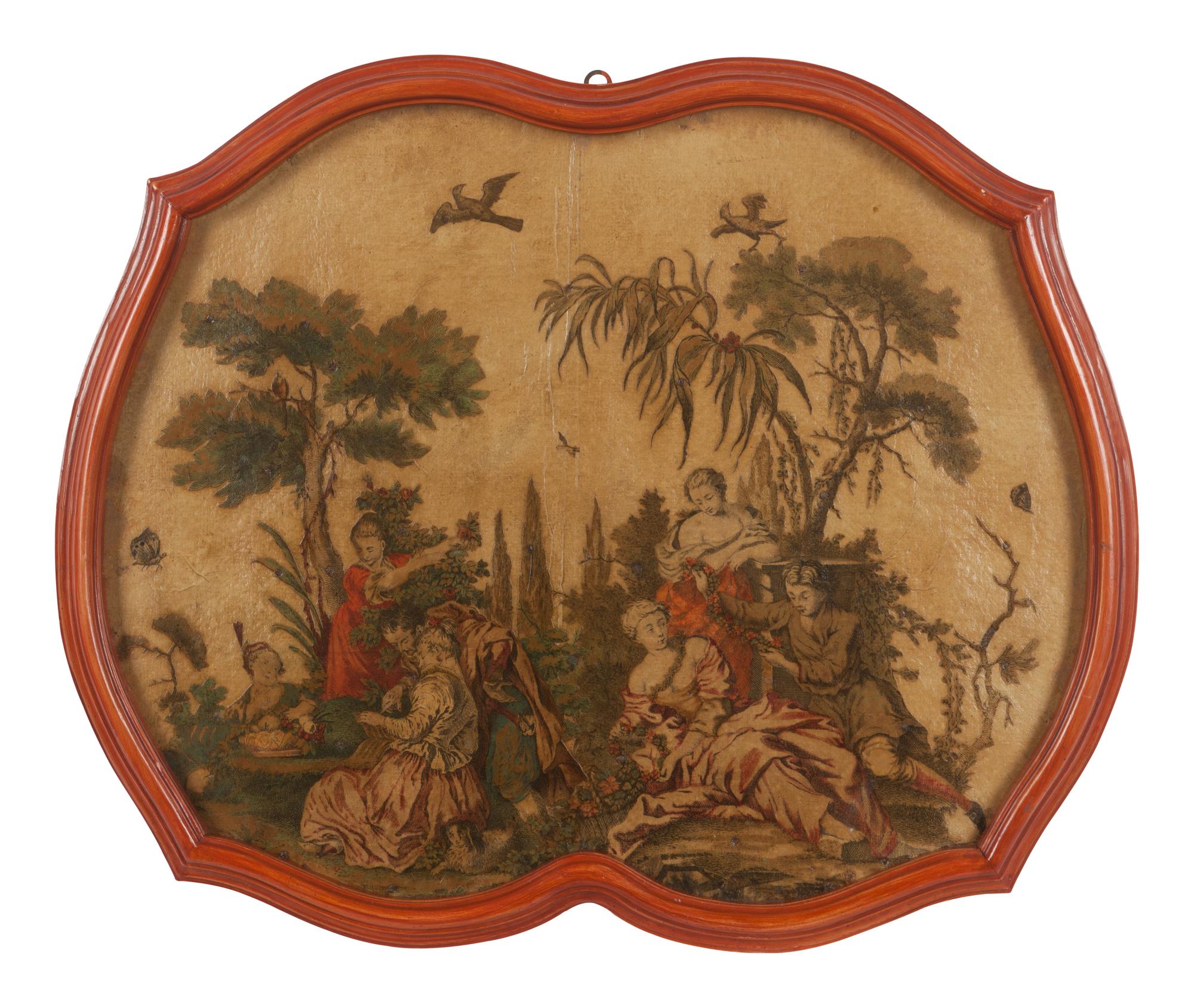 A Victorian Decoupage Panel