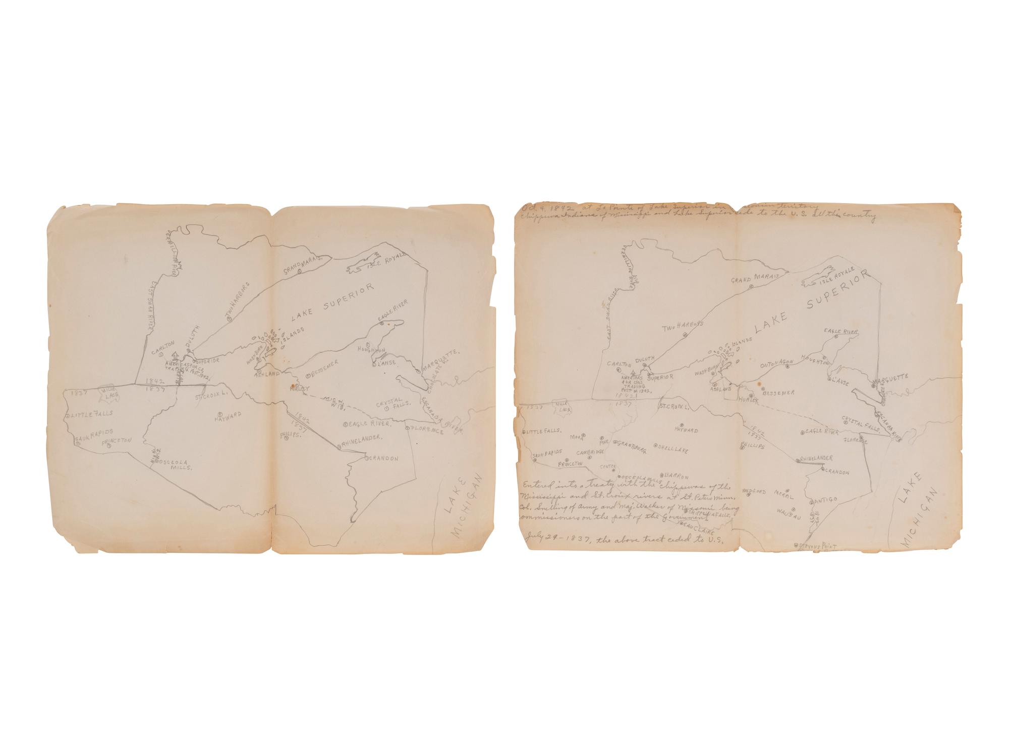 [NATIVE AMERICAN]. ARMSTRONG, Charles D. (1866-1931). Papers of Charles D. Armstrong of the Bad River Band of the Lake Superior Tribe of Chippewa Indians, including letters, documents, maps, and photographs.