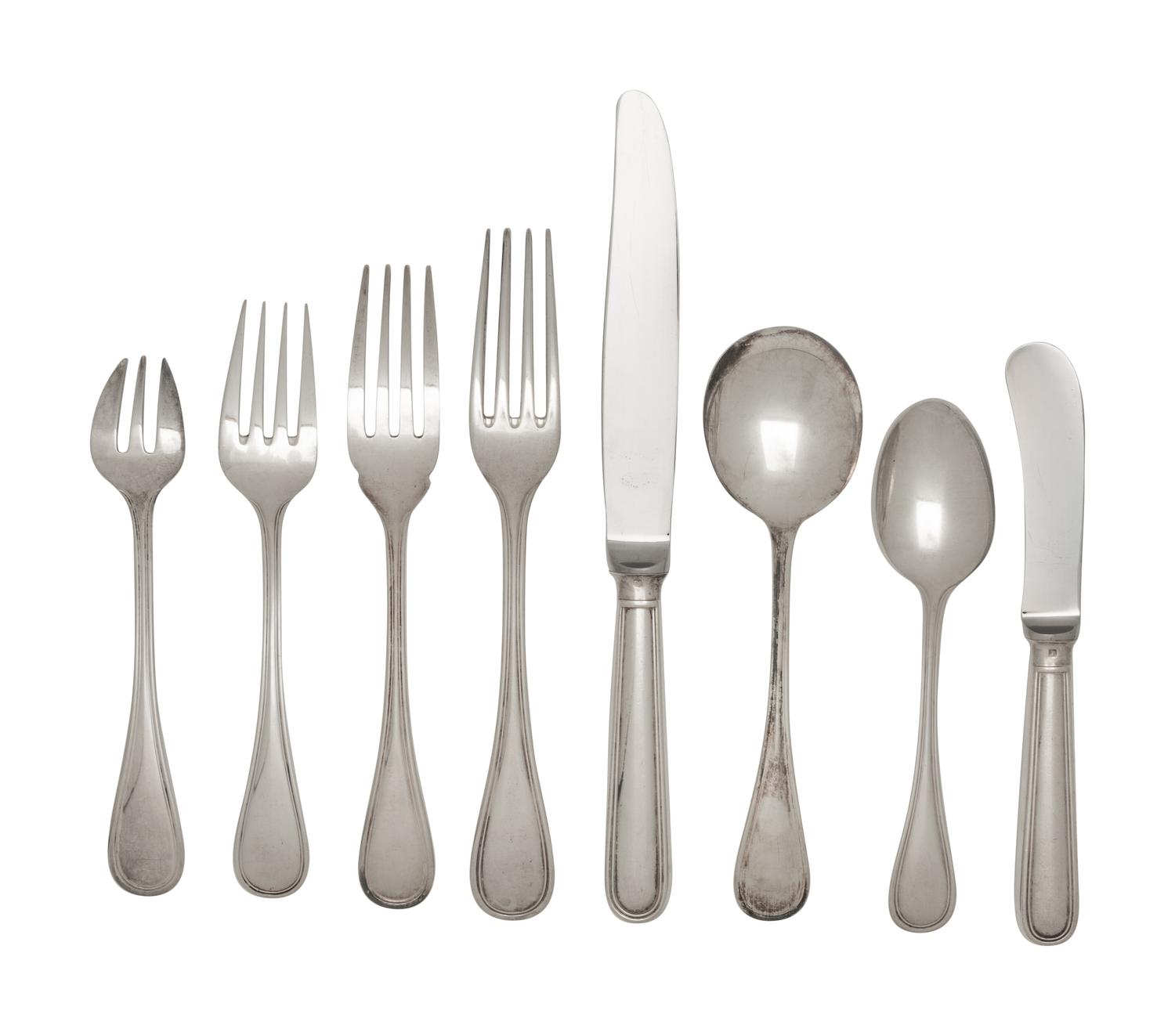 A Christofle Silver-Plate Flatware Service