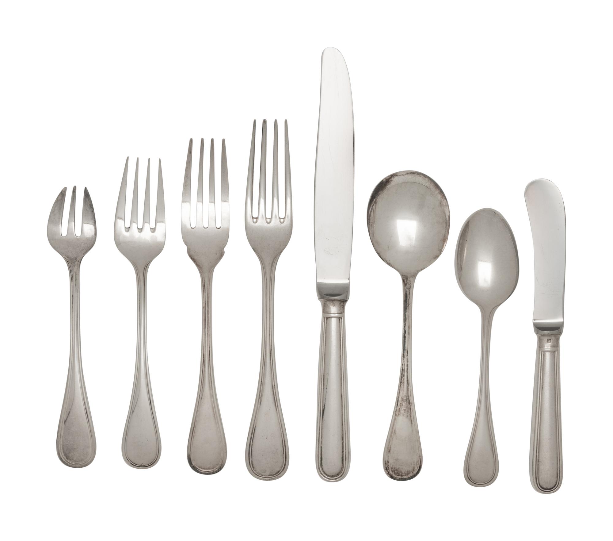 A Christofle Silver-Plate Flatware Service
