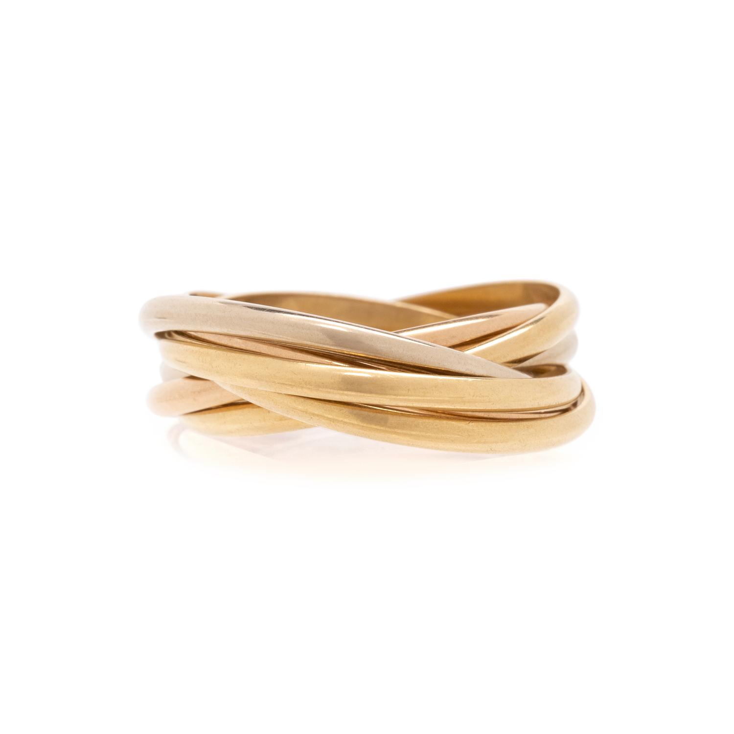 CARTIER, TRICOLOR GOLD 'TRINITY' RING