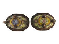 A Pair of Large Cloisonné Enamel Incense Burners