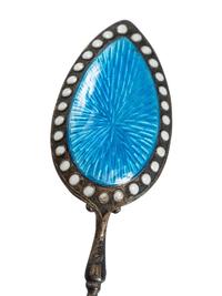 Sixteen Russian Silver and Enamel Spoons