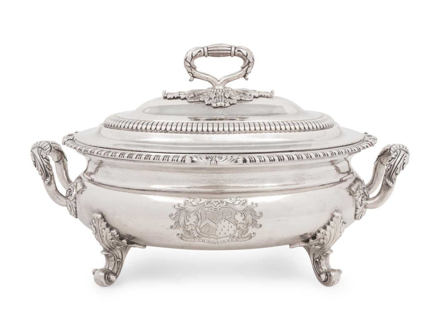 A George III Silver Soup Tureen and Cover