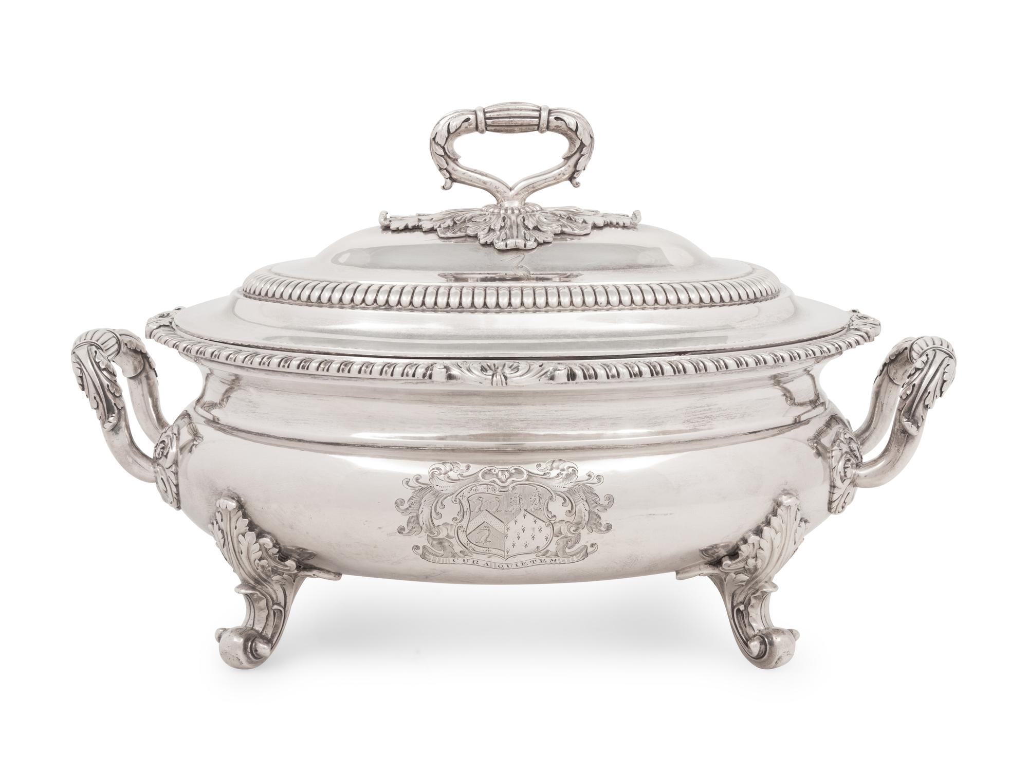 A George III Silver Soup Tureen and Cover