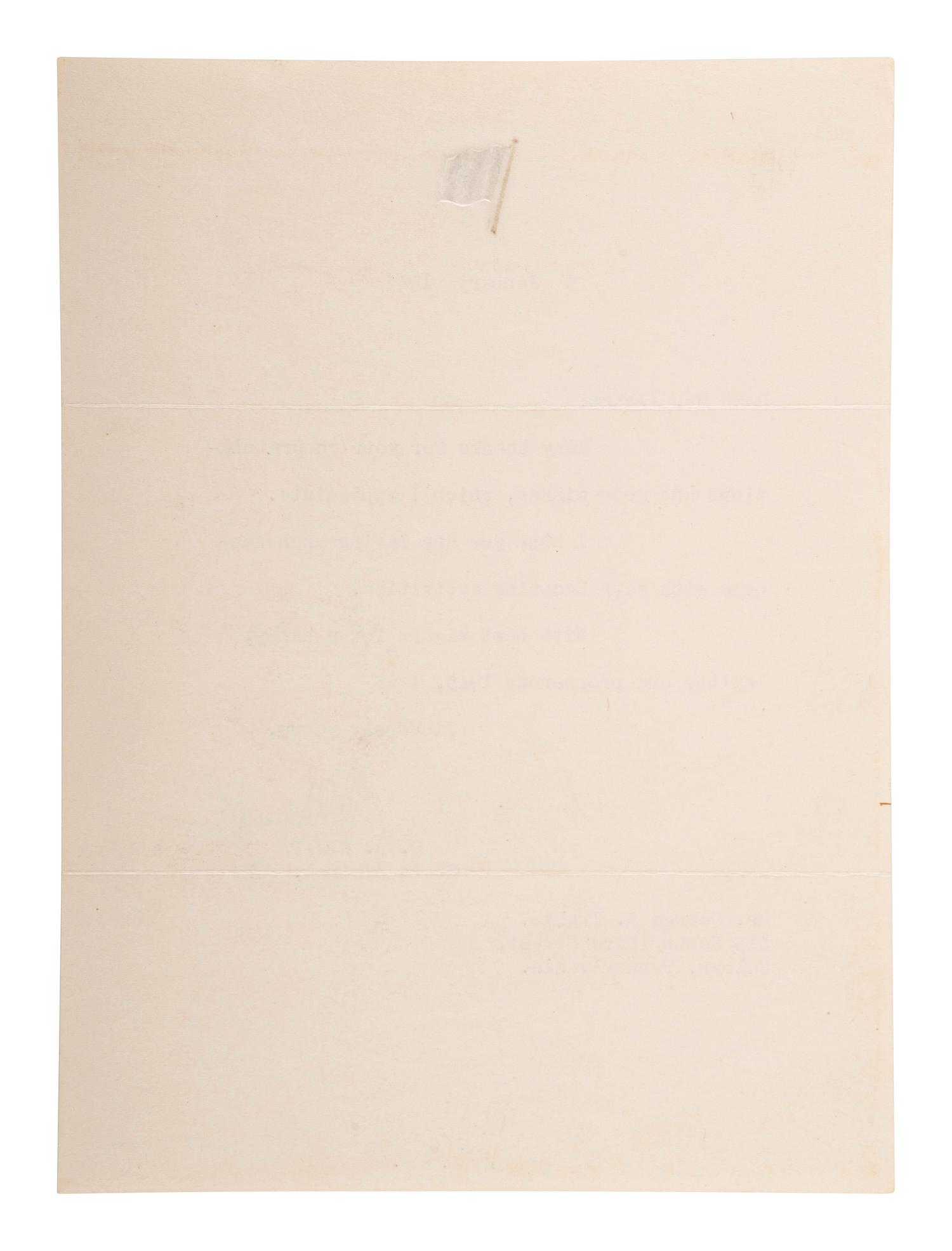 NIMITZ, Chester W. (1885-1966). Typed letter signed ("C.W. Nimitz"), to George A. Ingham. 9 January 1945. 1 page, 8vo, on letterhead with Navy Admiral Flag, light old creases.