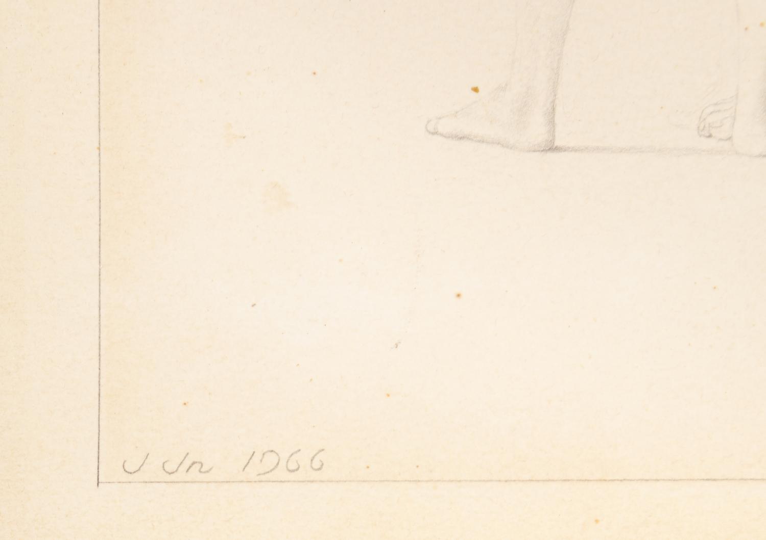 Drawing #7 for the oil "Night-time Festivities at the Contessa Sanseverini's", 1966
