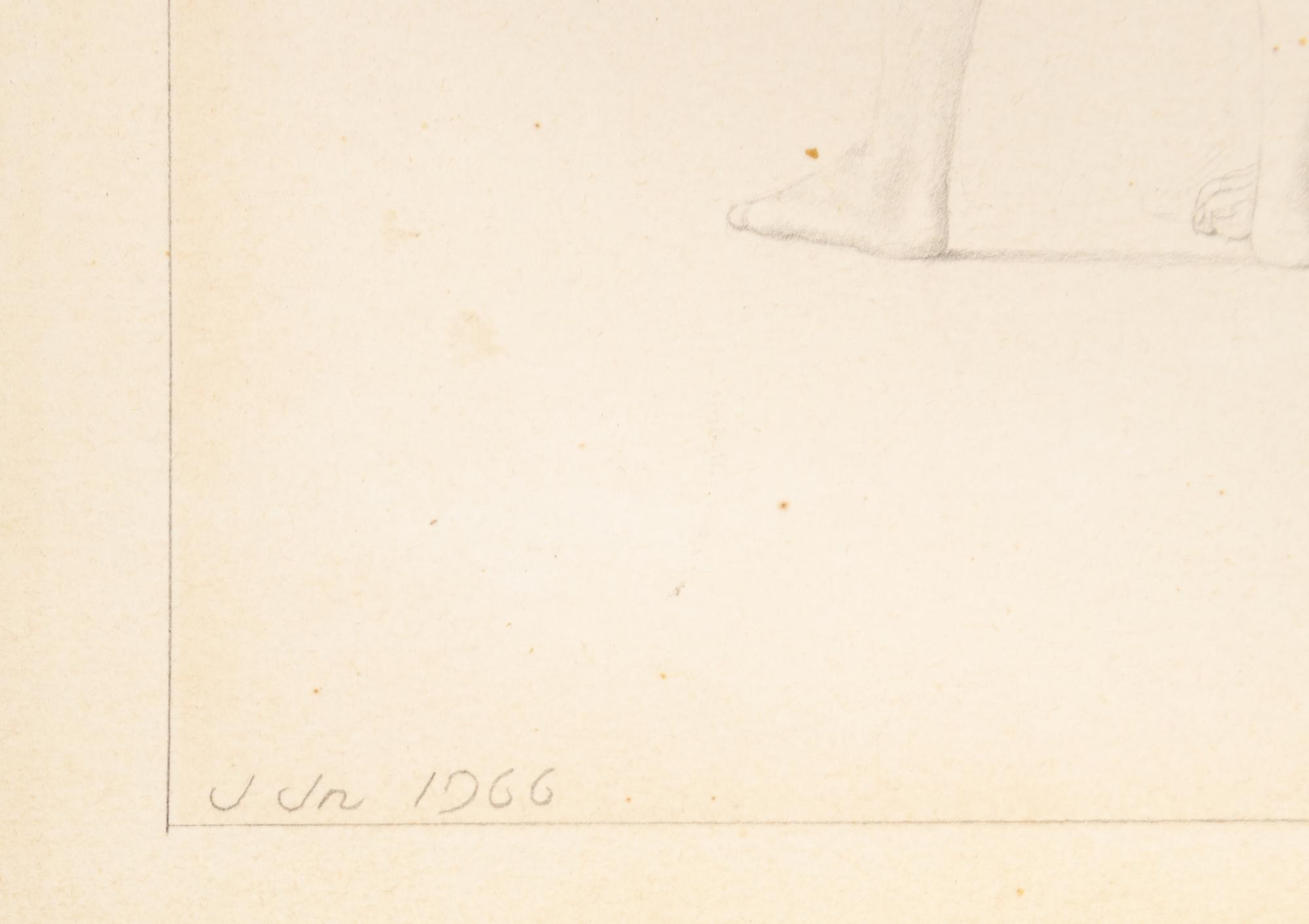 Drawing #7 for the oil "Night-time Festivities at the Contessa Sanseverini's", 1966