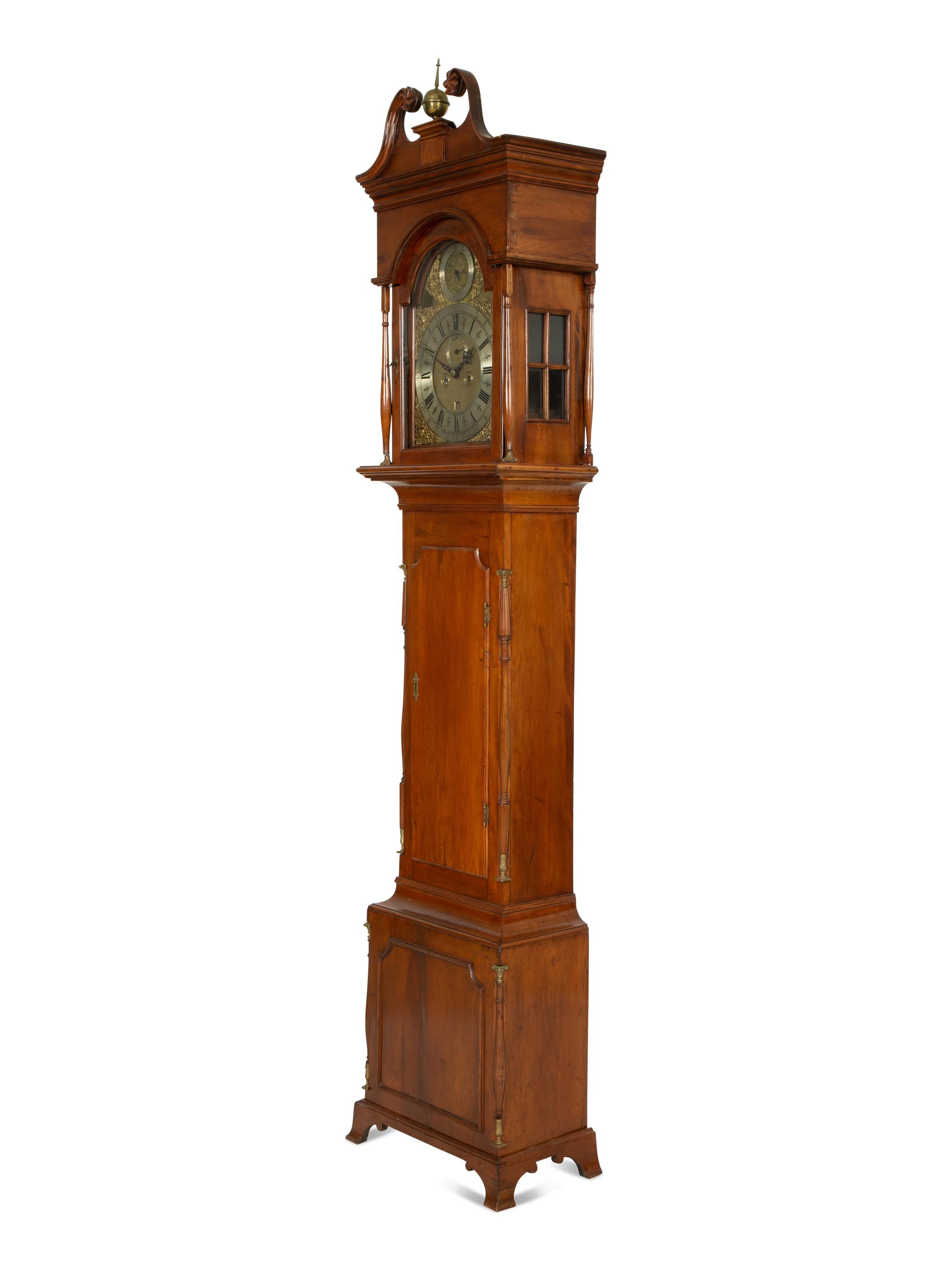 An American Cherry Tall Case Clock