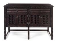 American, SECOND HALF 20TH CENTURY, a custom made wood sideboard