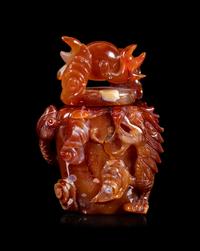 Five Chinese Hardstone Snuff Bottles