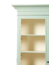 A Contemporary Blue Painted Display Cabinet