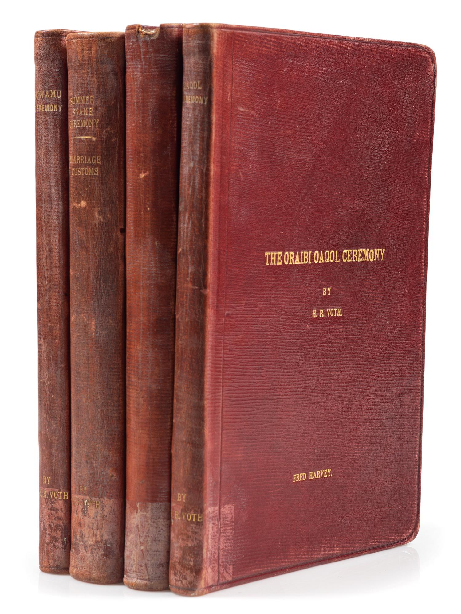 [HARVEY, Fred, his copies]. VOTH, Heinrich Richert (1855-1931). A group of four ethnographic works, comprising: