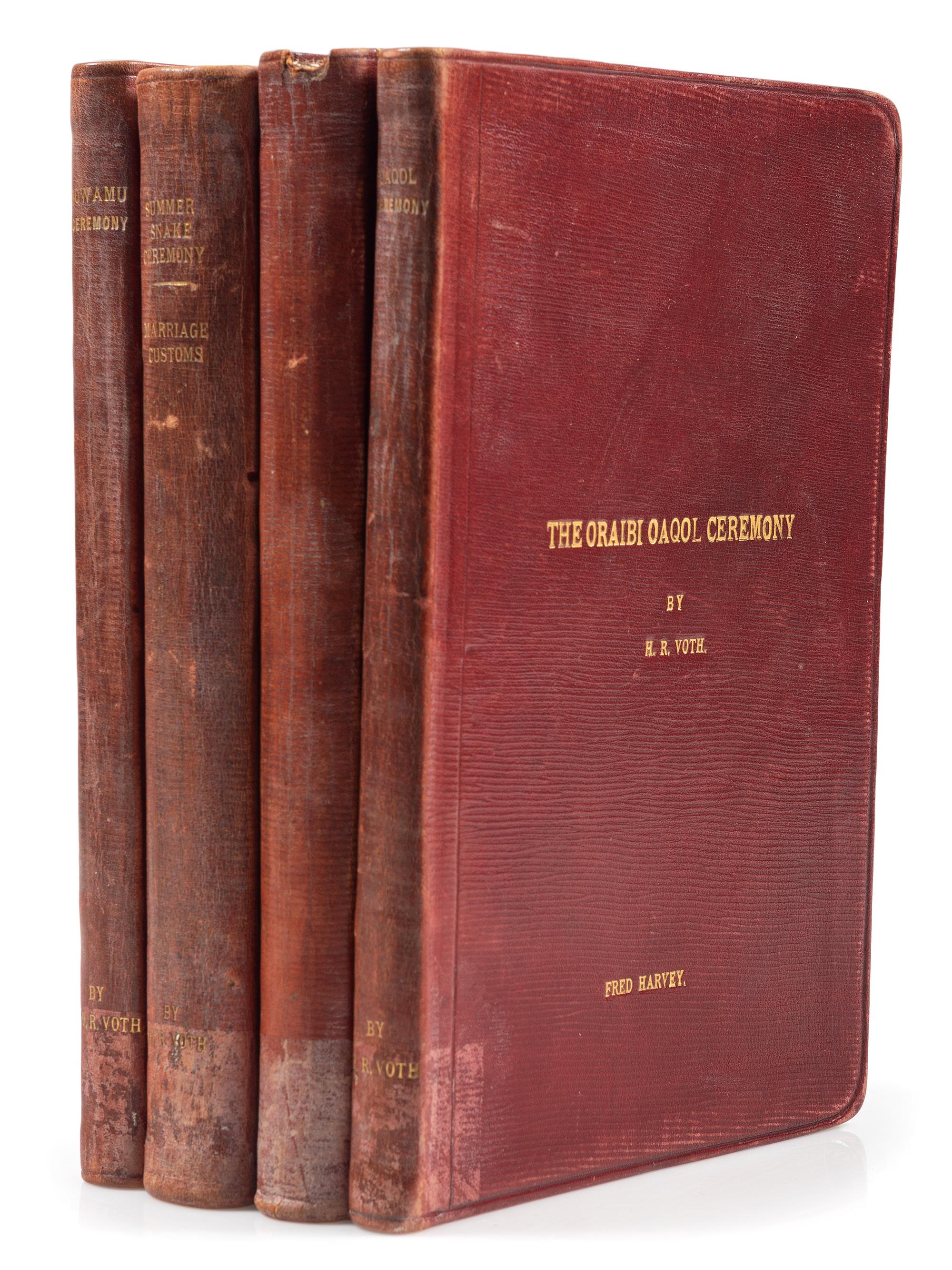[HARVEY, Fred, his copies]. VOTH, Heinrich Richert (1855-1931). A group of four ethnographic works, comprising: