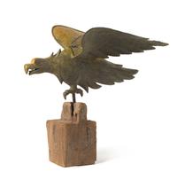 A Painted Metal Eagle Weathervane Height 12 1/2 x width 25 1/4 inches. — 19TH CENTURY