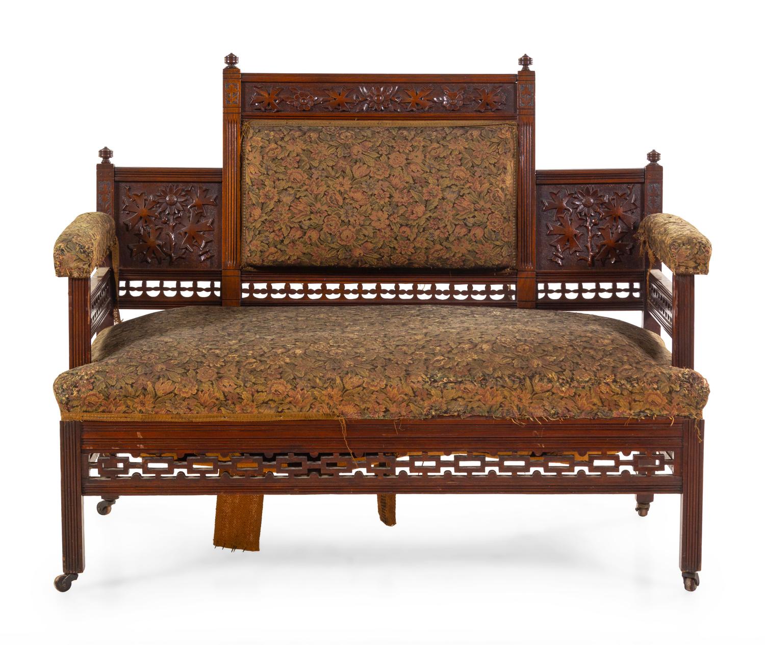 A Victorian Mahogany Settee
