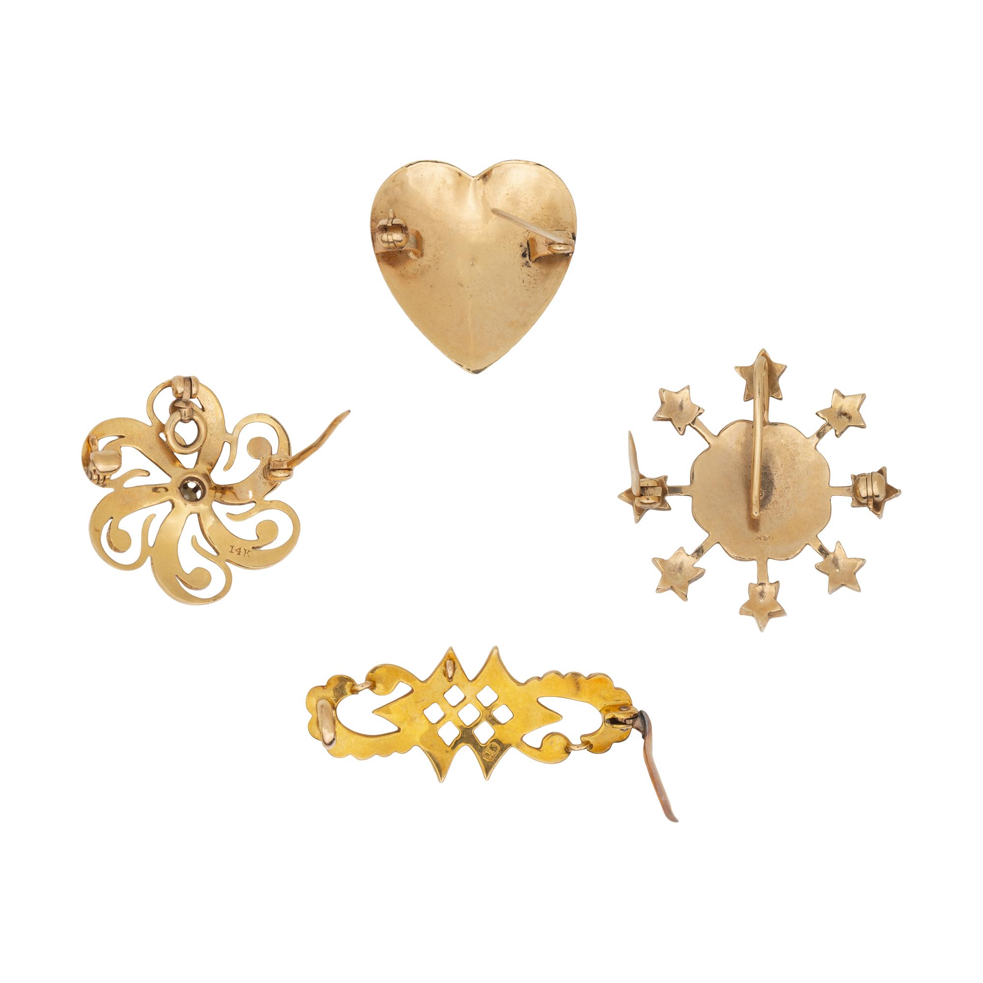 ANTIQUE, COLLECTION OF SEED PEARL BROOCHES