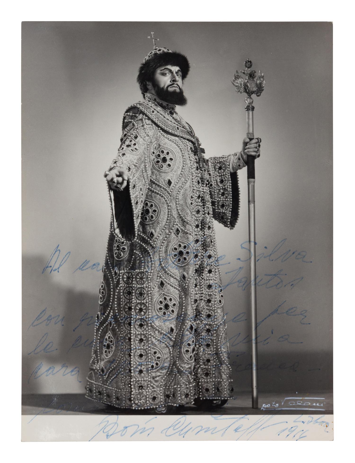 [20TH-CENTURY OPERA SINGERS]. A group of 6 photographs or photographic postcards of opera singers from the 1910s, most signed, comprising images of: