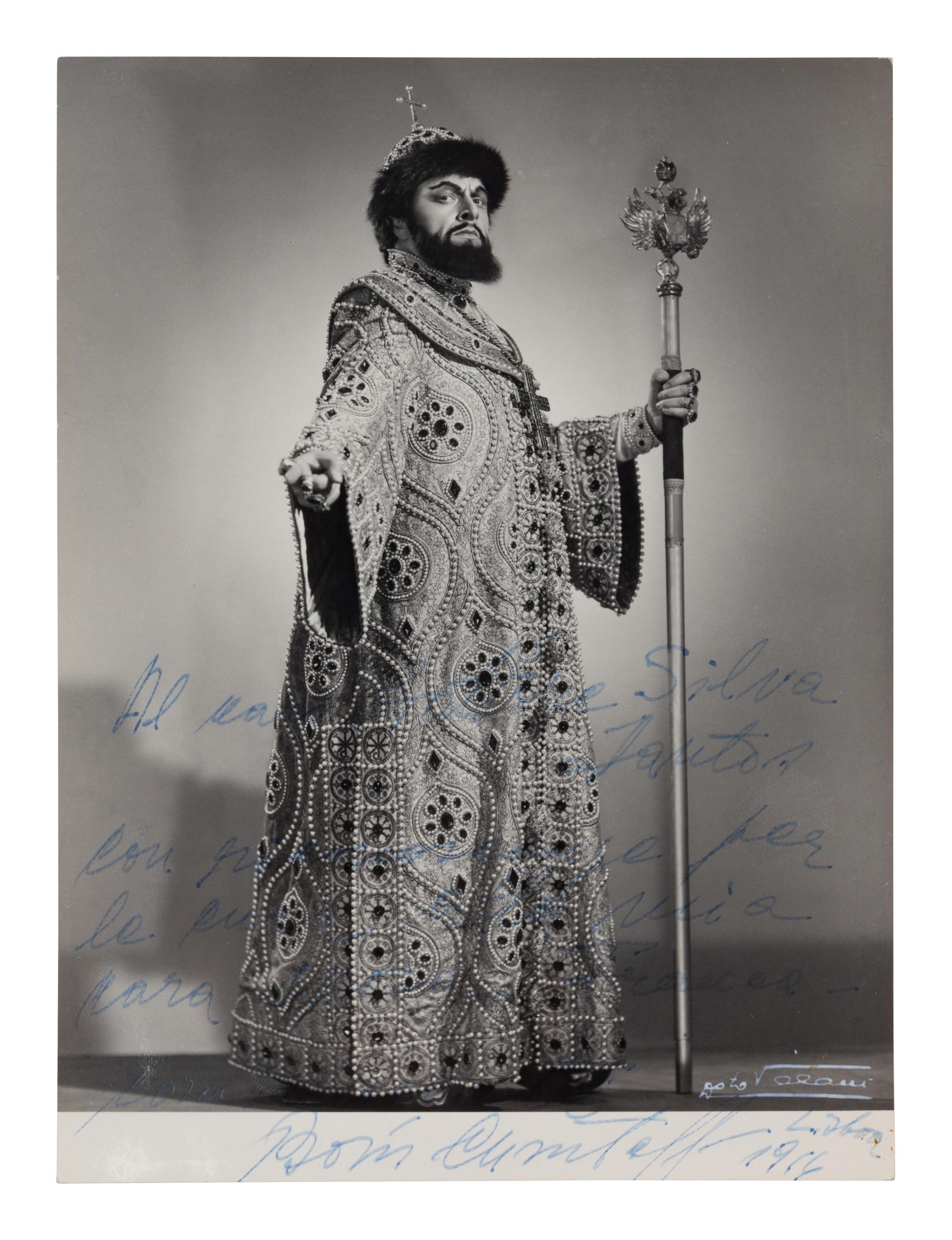 [20TH-CENTURY OPERA SINGERS]. A group of 6 photographs or photographic postcards of opera singers from the 1910s, most signed, comprising images of: