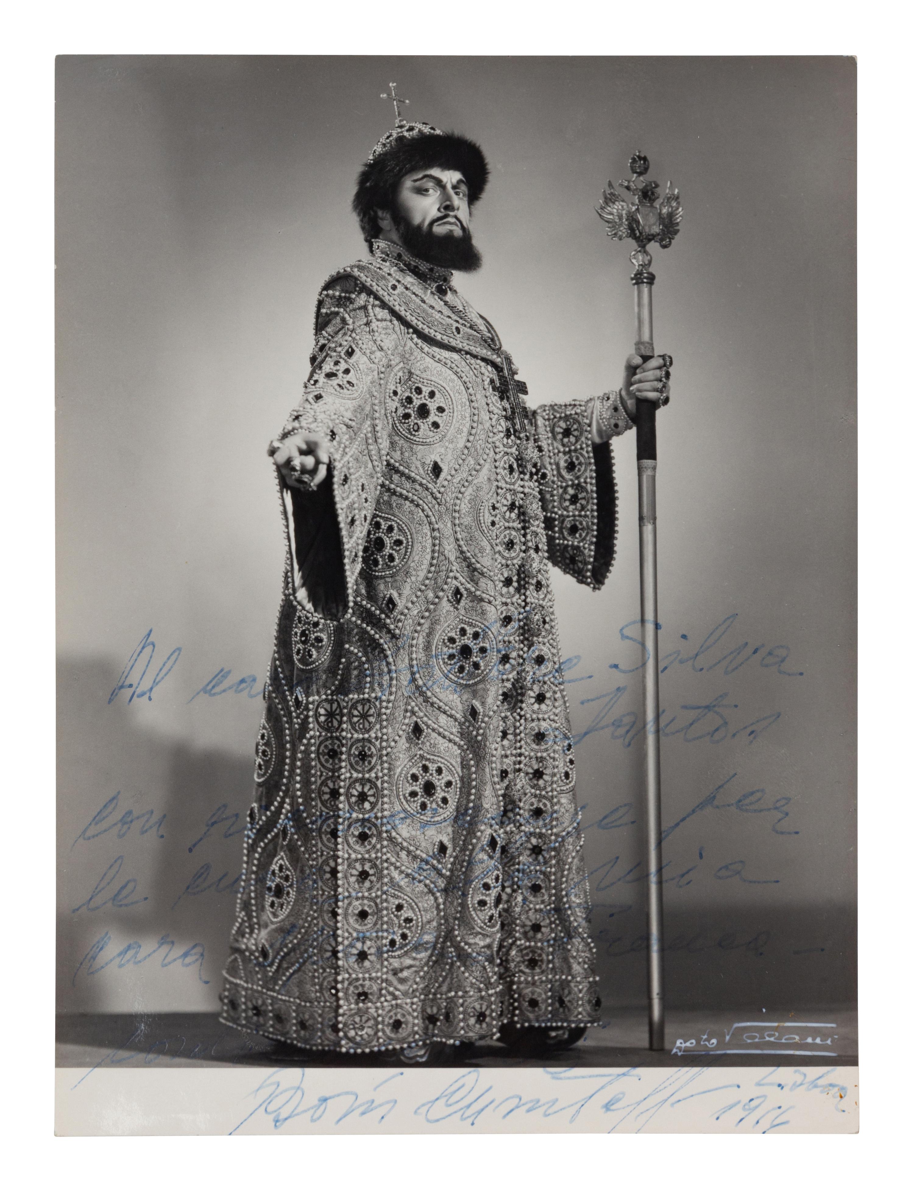 [20TH-CENTURY OPERA SINGERS]. A group of 6 photographs or photographic postcards of opera singers from the 1910s, most signed, comprising images of:
