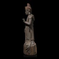 A Japanese Wood Figure of Kannon, Edo Period