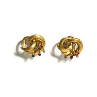 YELLOW GOLD AND MULTIGEM EARRINGS