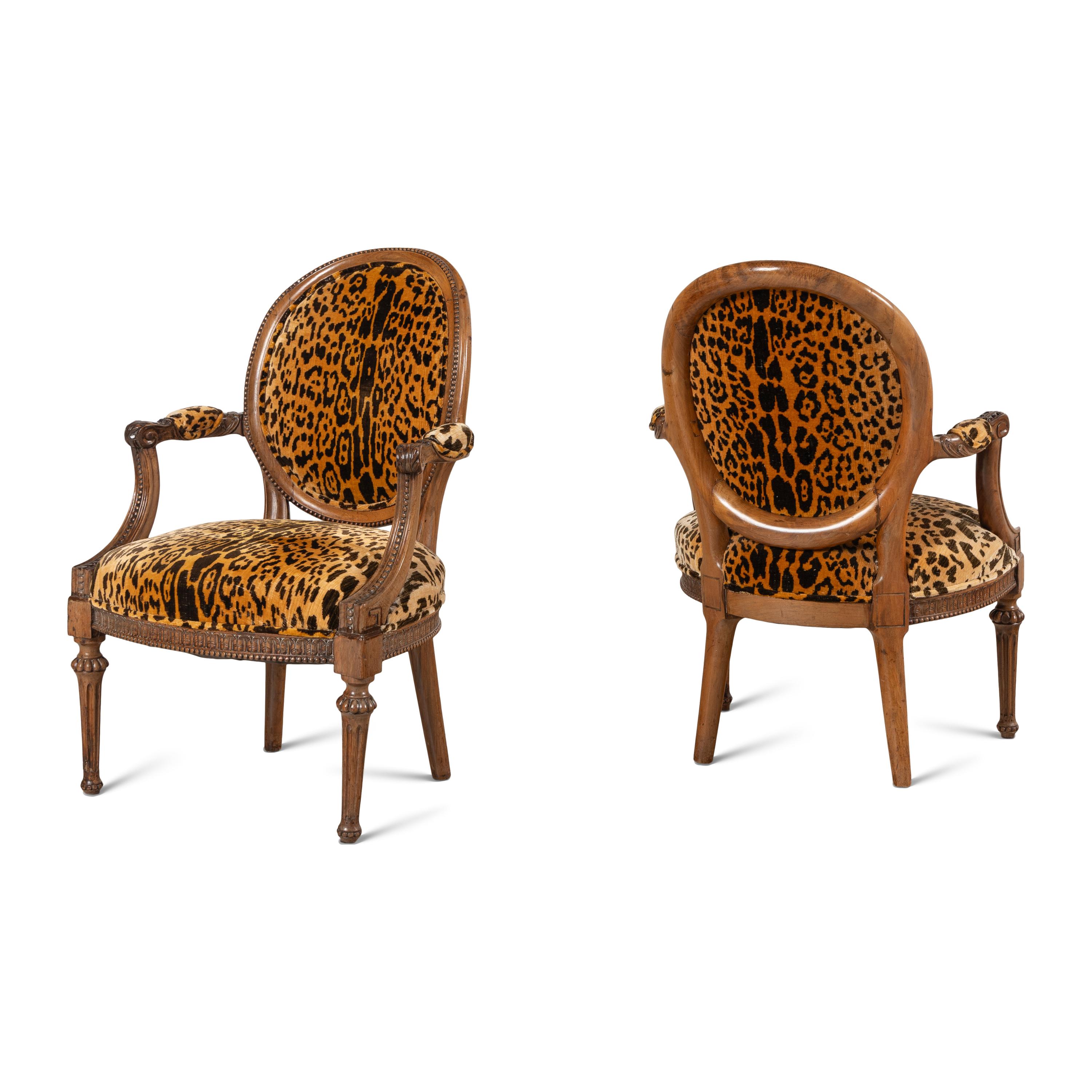 A Pair of North European Fruitwood Armchairs