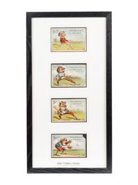 A Group of Four 1887 VTC Advertising Baseball Trade Cards,
