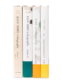 MIRÓ, Joan (1893-1974). Joan Miró. Lithographs . Vol.I: New York: Tudor Publishing Company, 1972; Vol.II: New York: Léon Amiel Publisher, 1975; Vols.III & IV: Paris: Maeght Éditeur, 1977, 1981.