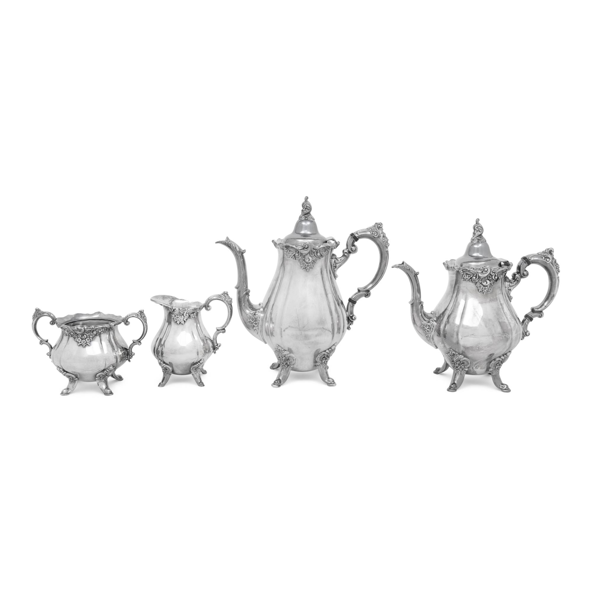 An American Silver Plate Four-Piece Tea and Coffee Service