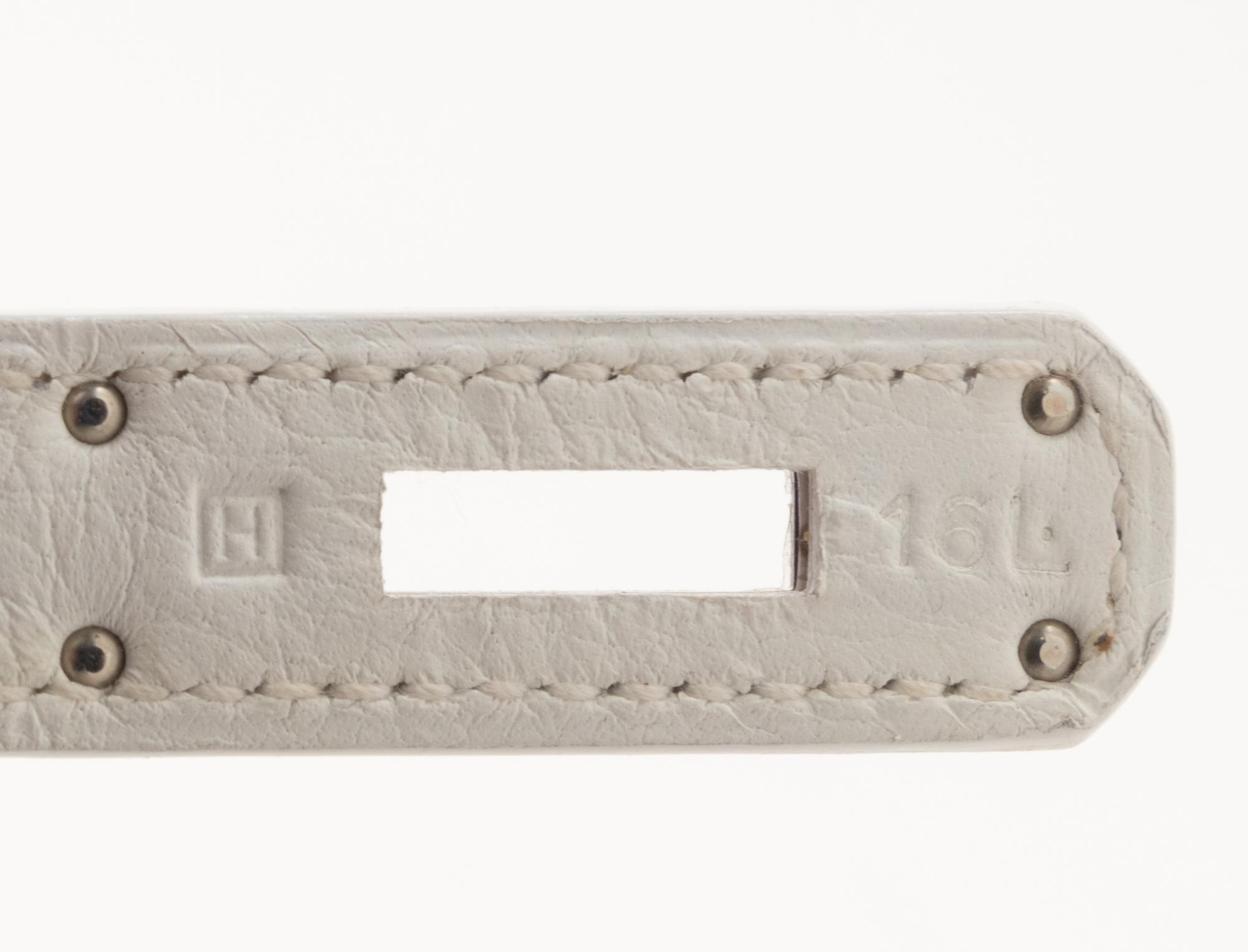 Hermès White Leather 32cm Kelly Bag, 2004
