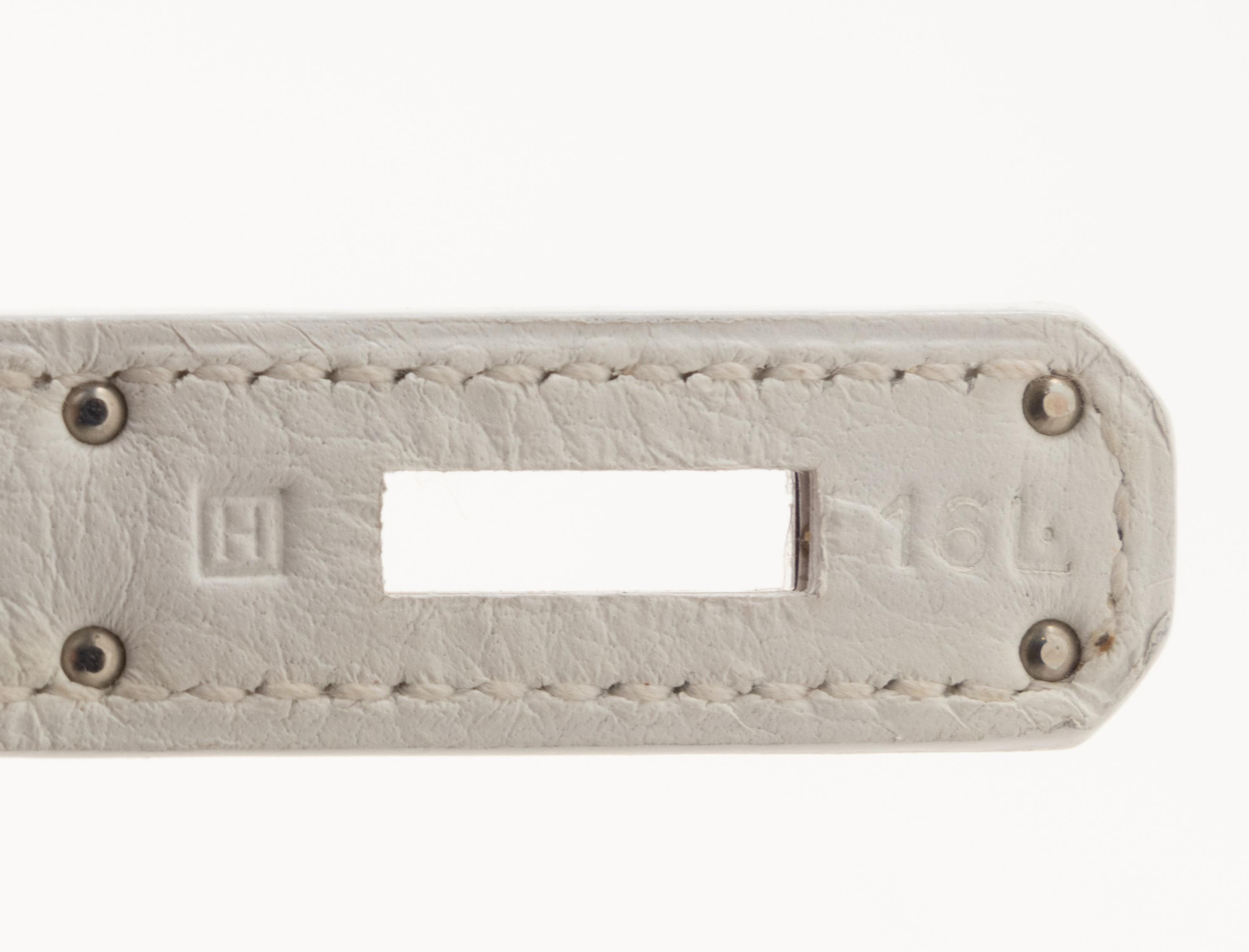 Hermès White Leather 32cm Kelly Bag, 2004