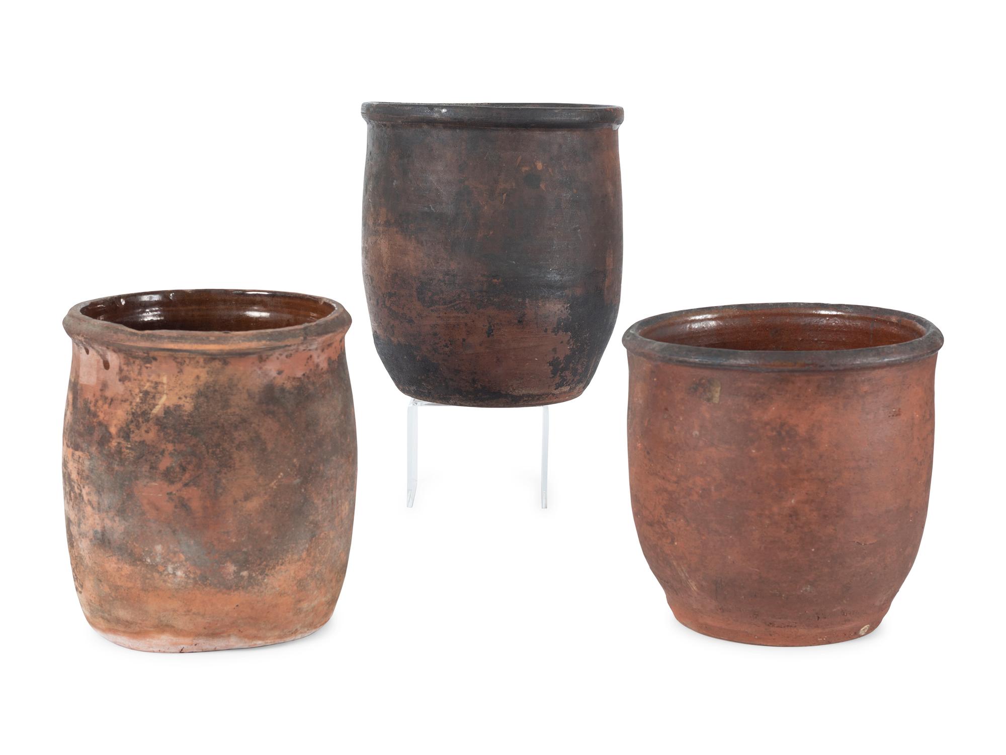 Three Redware Jars