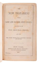 [CIVIL WAR]. 2 pocket New Testaments identified to Austin Walker, 77th Illinois Infantry, WIA.