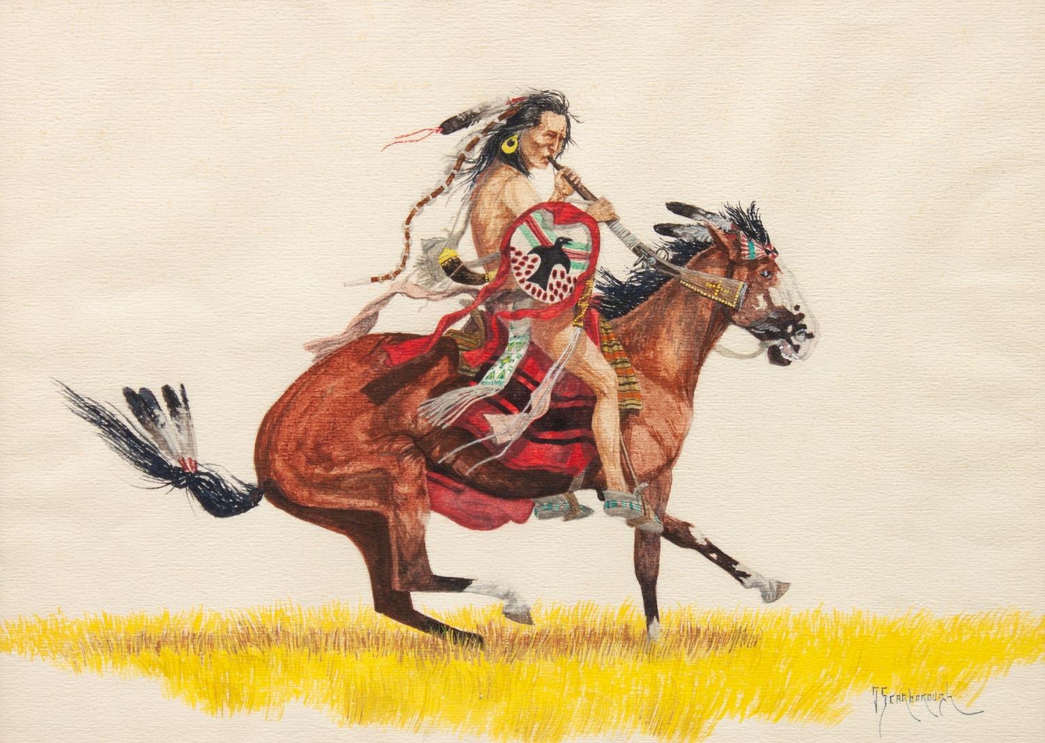 Indian Warrior on Horseback