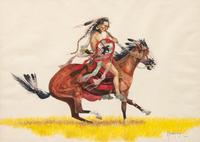 Indian Warrior on Horseback