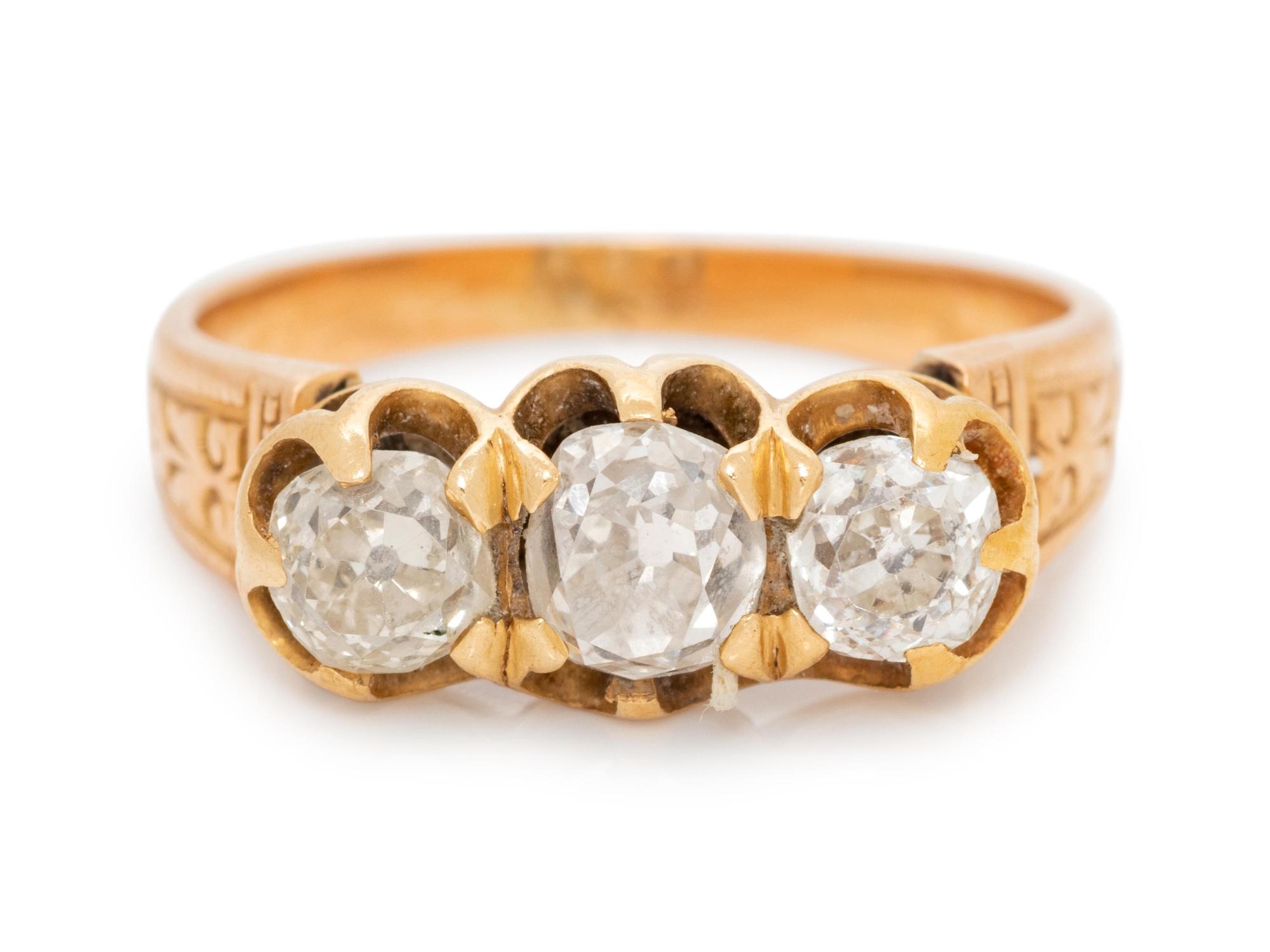 A Victorian 18 Karat Yellow Gold and Diamond Ring,