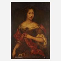 Manner of Pierre Mignard the Elder (French, 1612–1695) Portrait of a Lady with Flowers, Half-Length