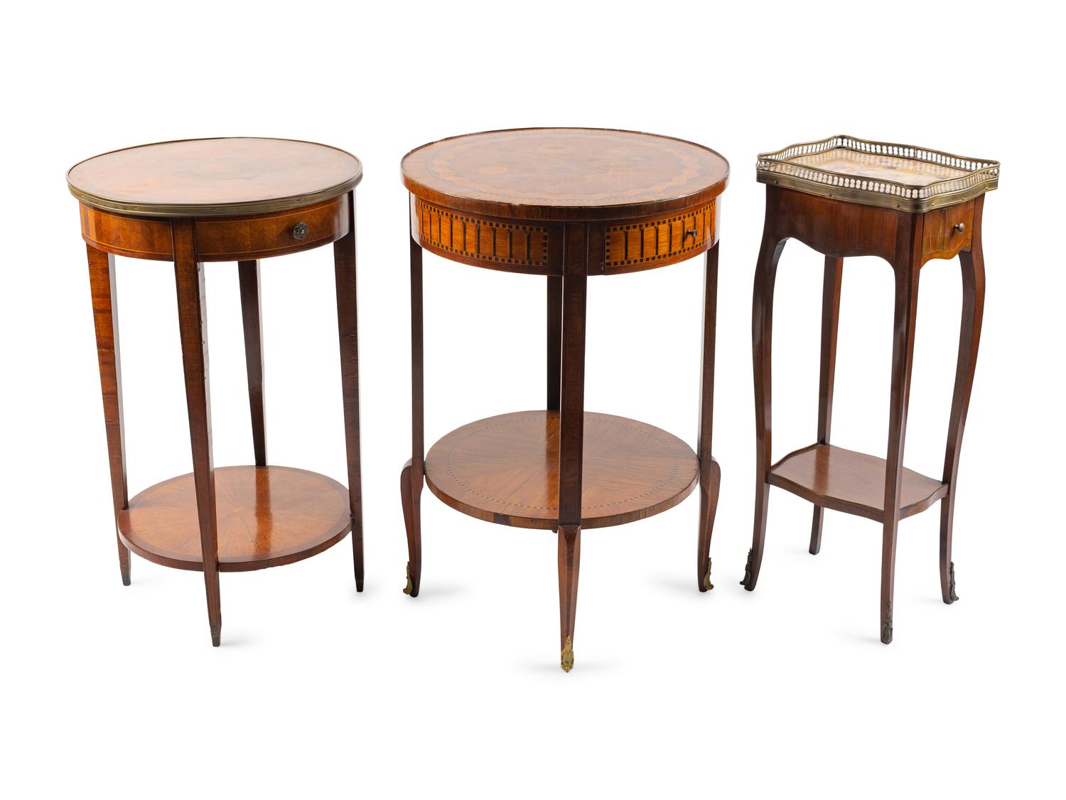 Three French Side Tables