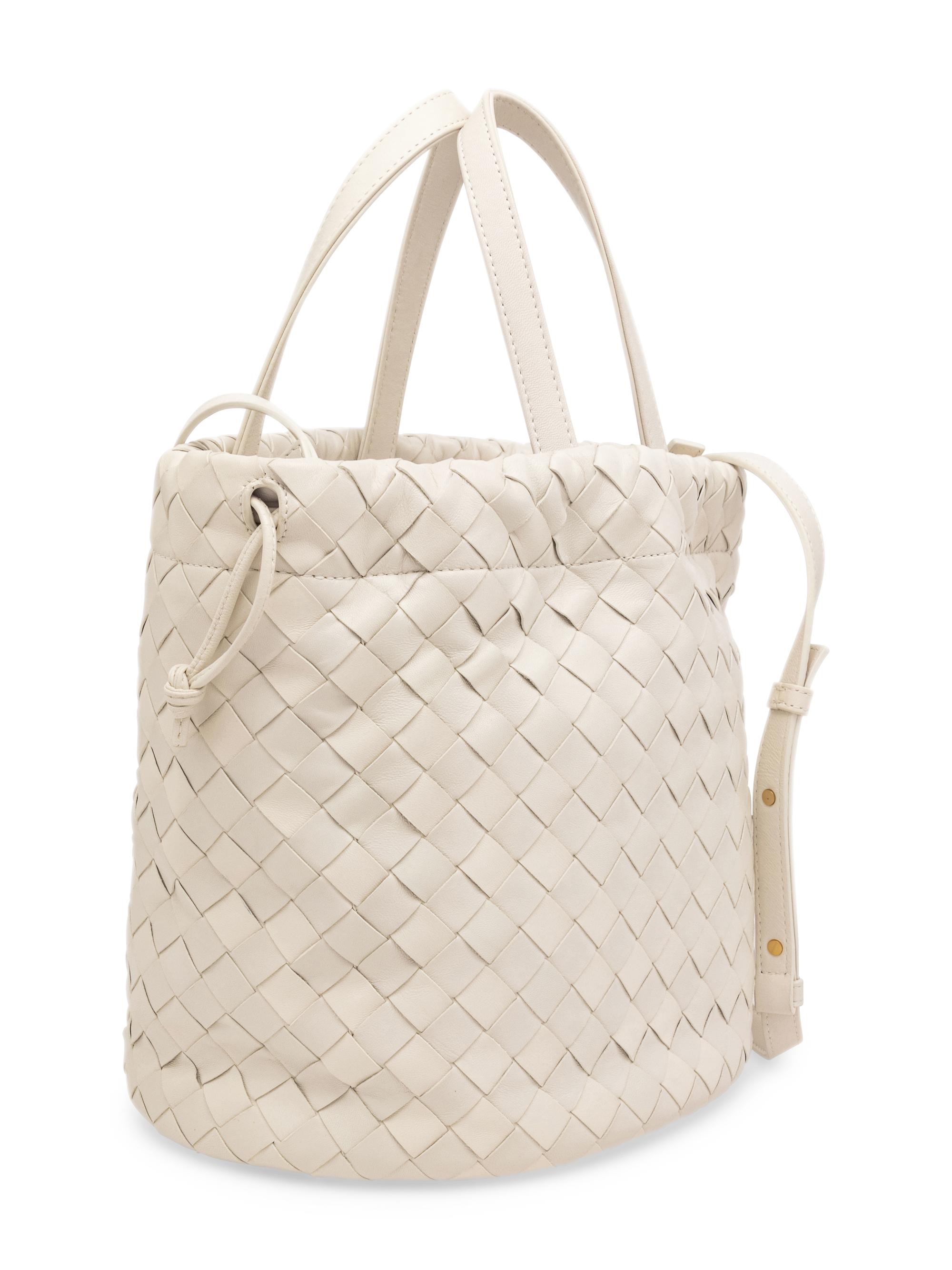 BOTTEGA VENETA SMALL WHITE CASTELLO HANDBAG